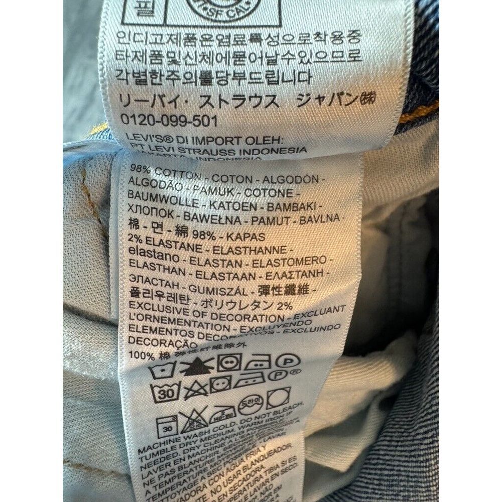 Levi's 505 Regular‎ Straight Fit Jeans Men's 32x30 Blue Medium Wash Distressed - Picture 9 of 10